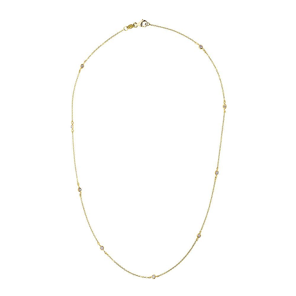 Zarte Goldkette mit Diamanten