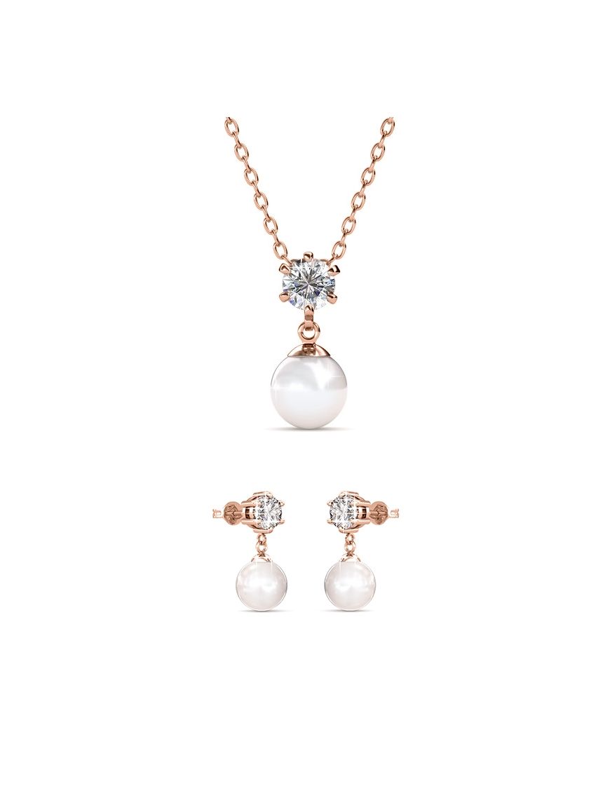 Schmuckset mit Perlen und Kristallen