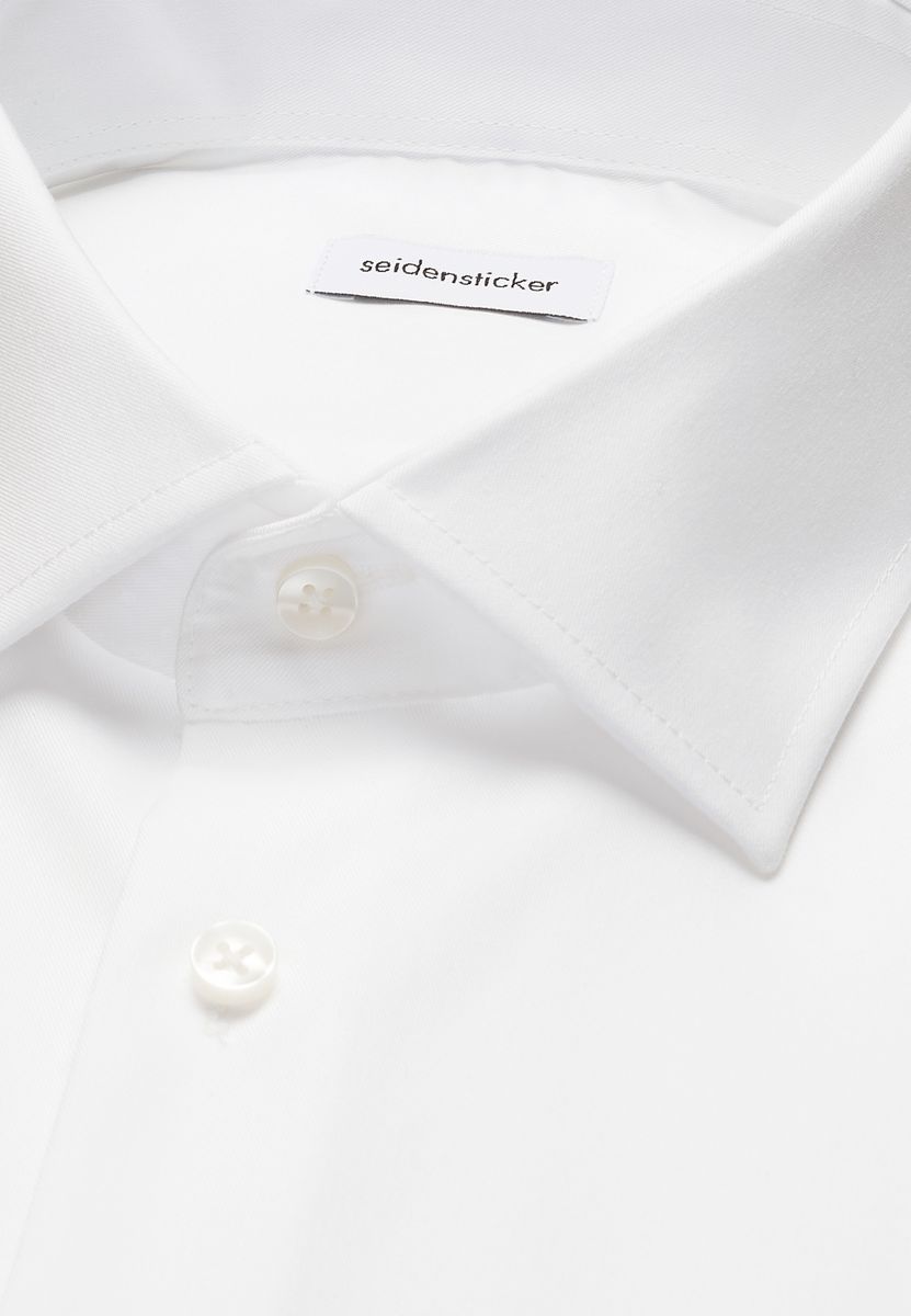 Klassisches weißes Businesshemd Rosen-Detail