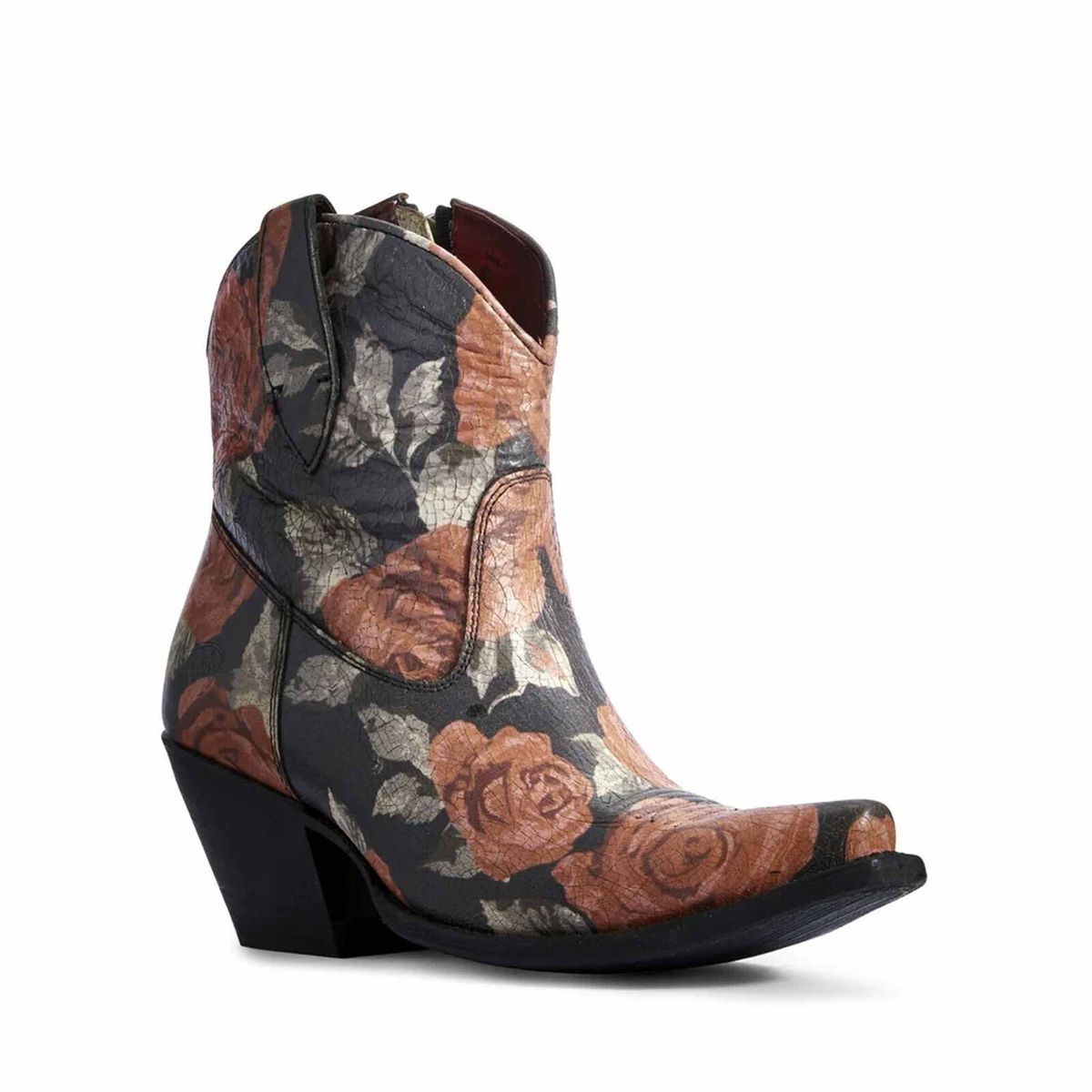Western Stiefeletten mit Blumendruck