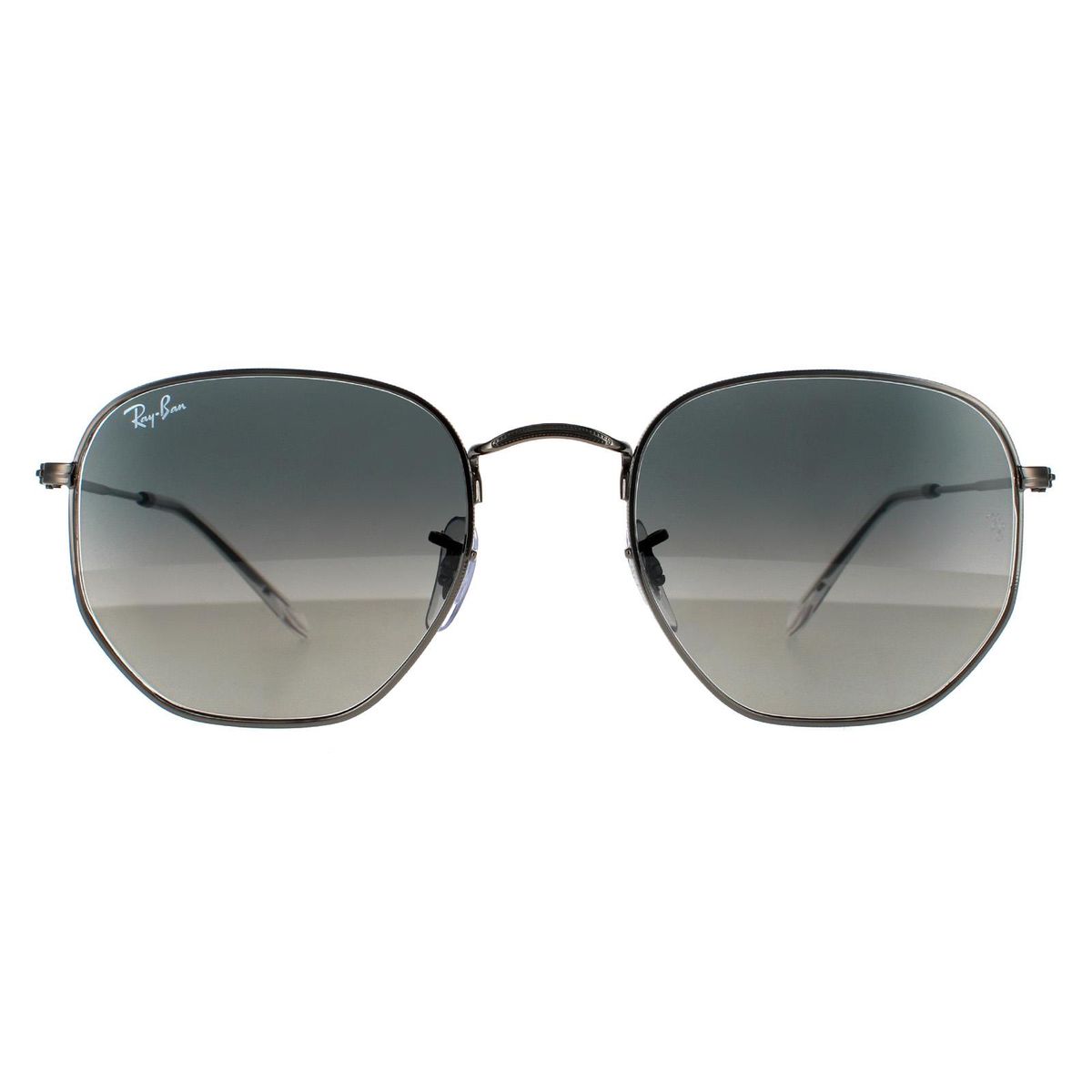 Sechseckige Sonnenbrille mit Metallrahmen