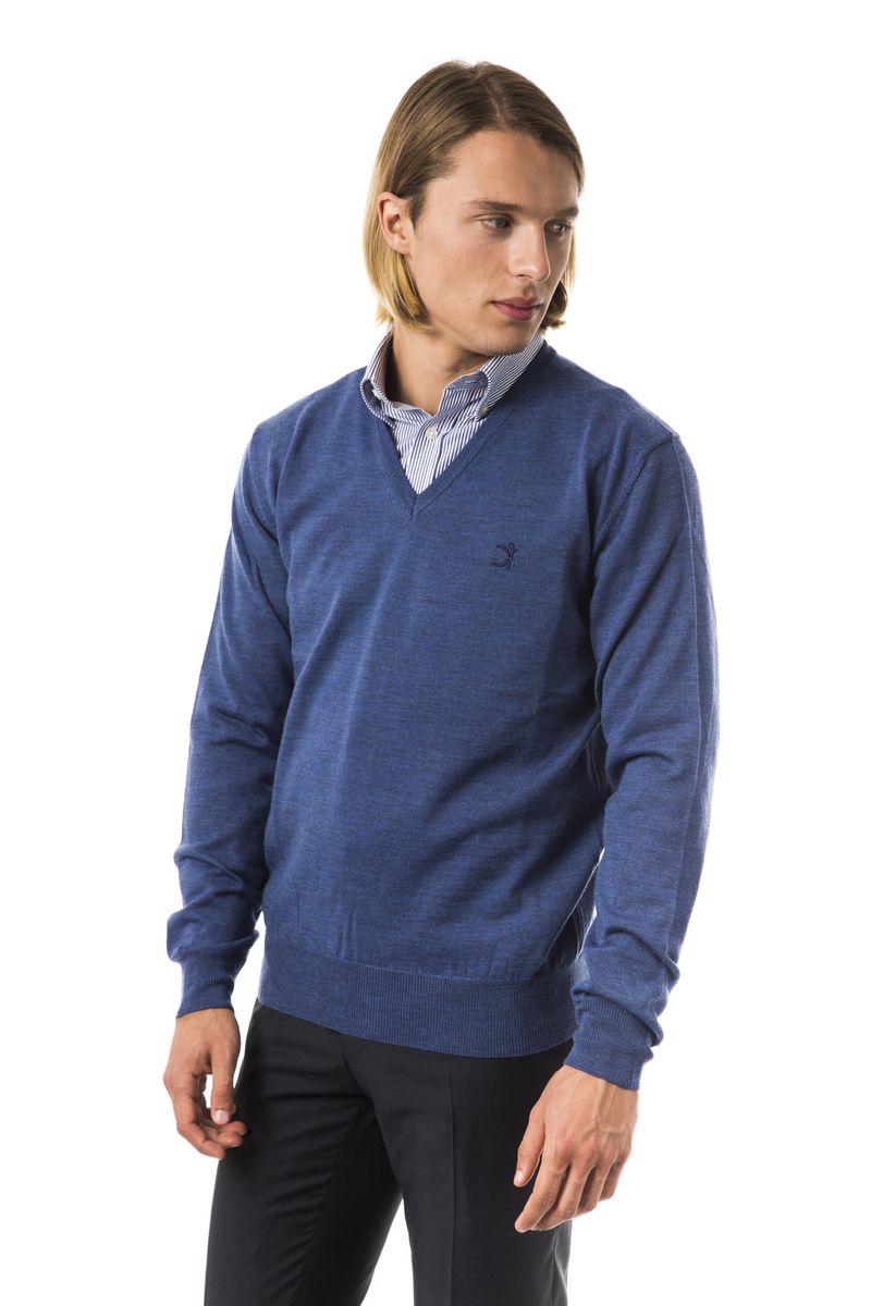 Feinstrick-Pullover mit V-Ausschnitt