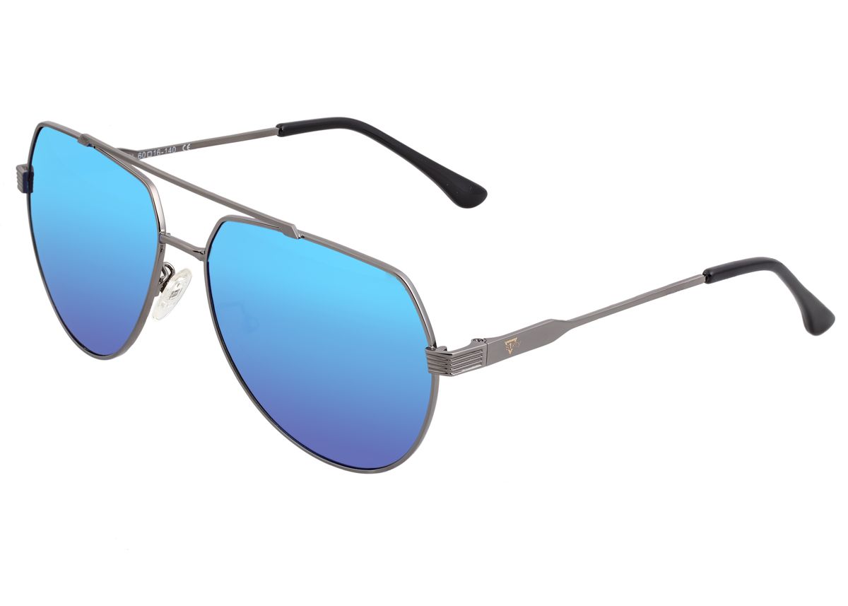 Klassische Pilotenbrille mit blauen Gläsern