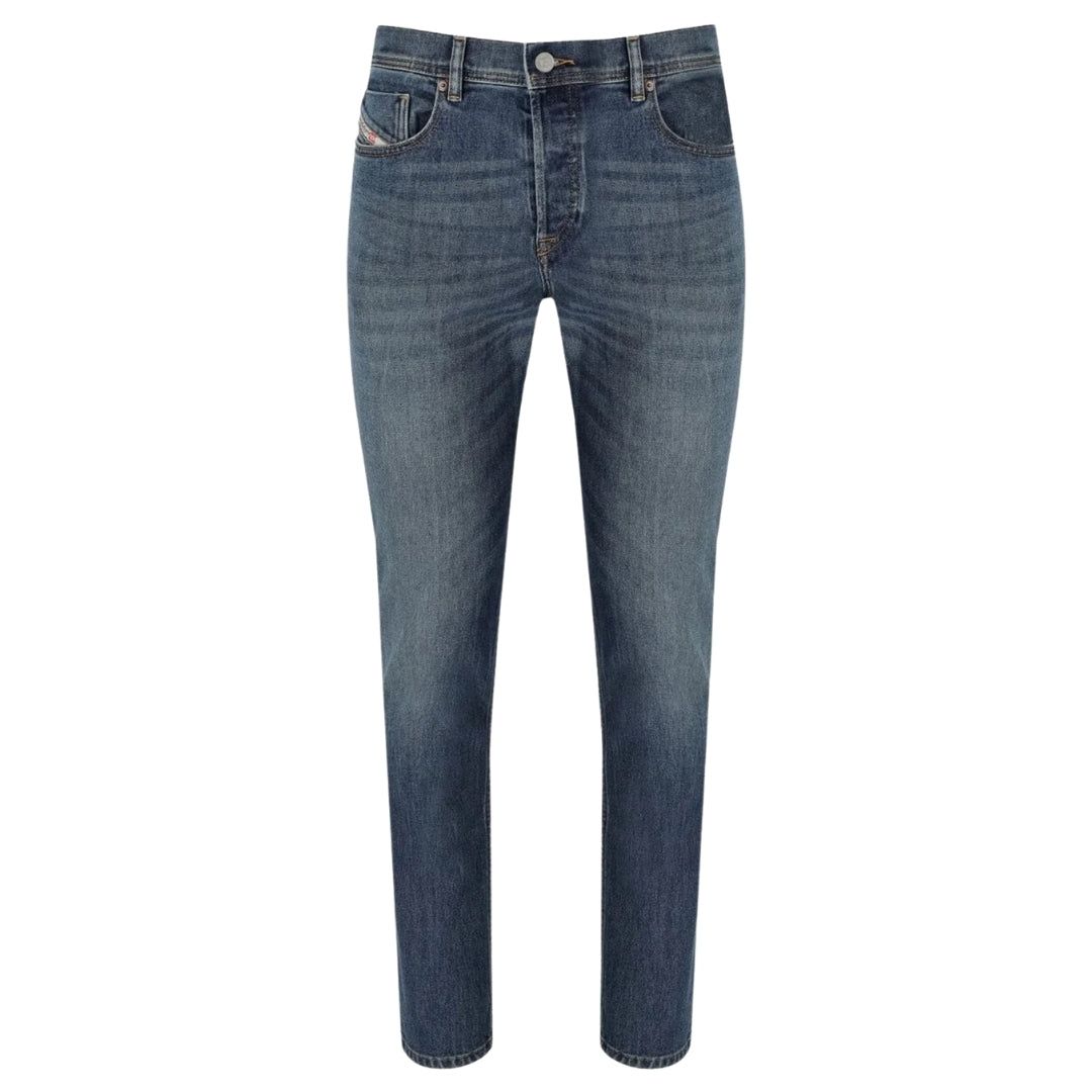 Klassische Straight-Leg Jeans mit Knopfleiste