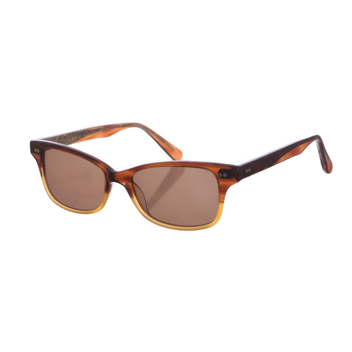 Rechteckige Sonnenbrille mit Schildpattmuster