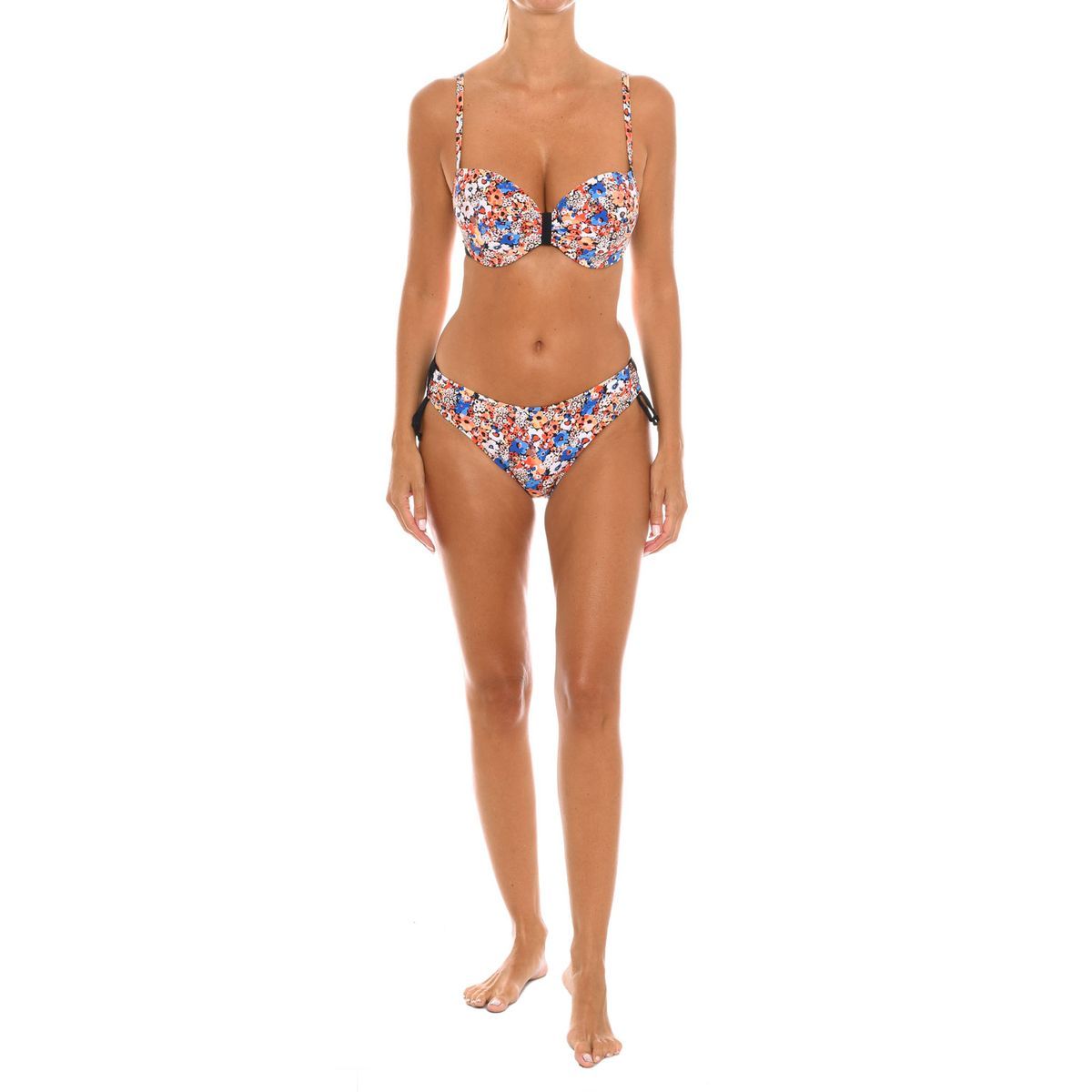 Blumenmuster Bügel Bikini Set