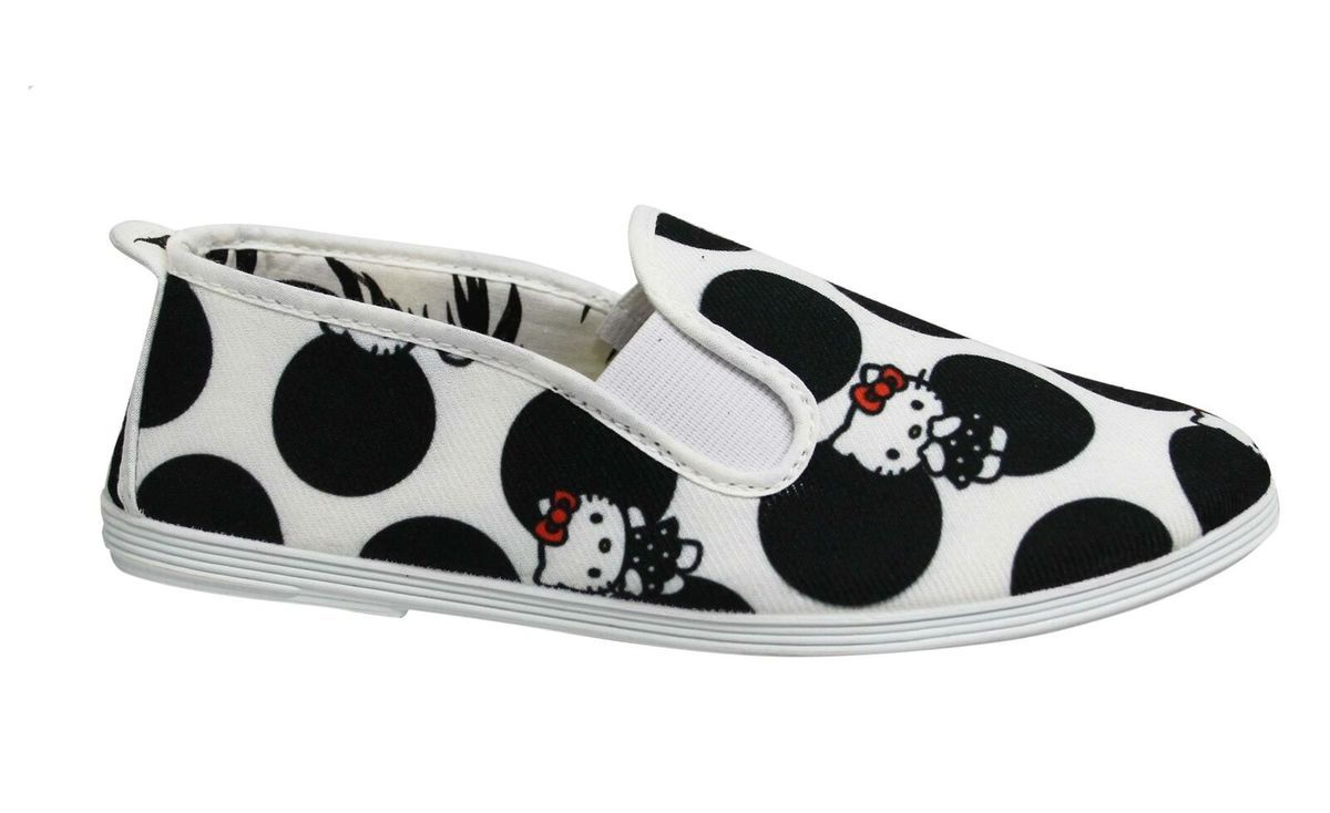 Hello Kitty Pünktchenmuster Stoffschuhe