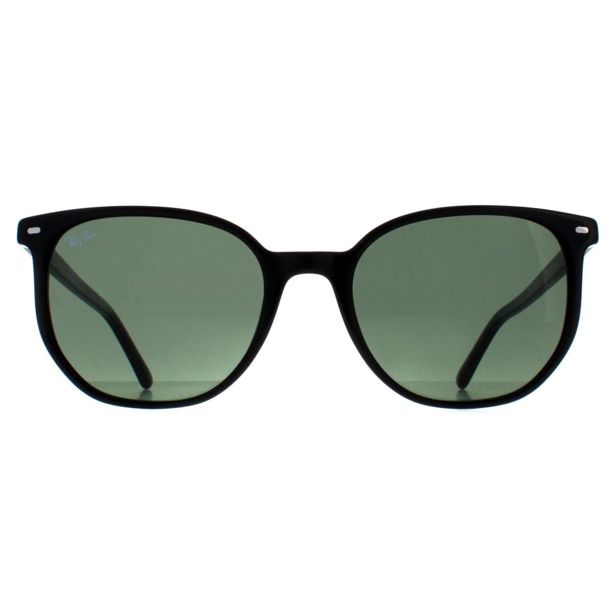 Klassische runde Sonnenbrille mit grünen Gläsern