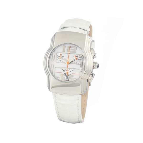 Elegante weiße Chronographen-Damenuhr