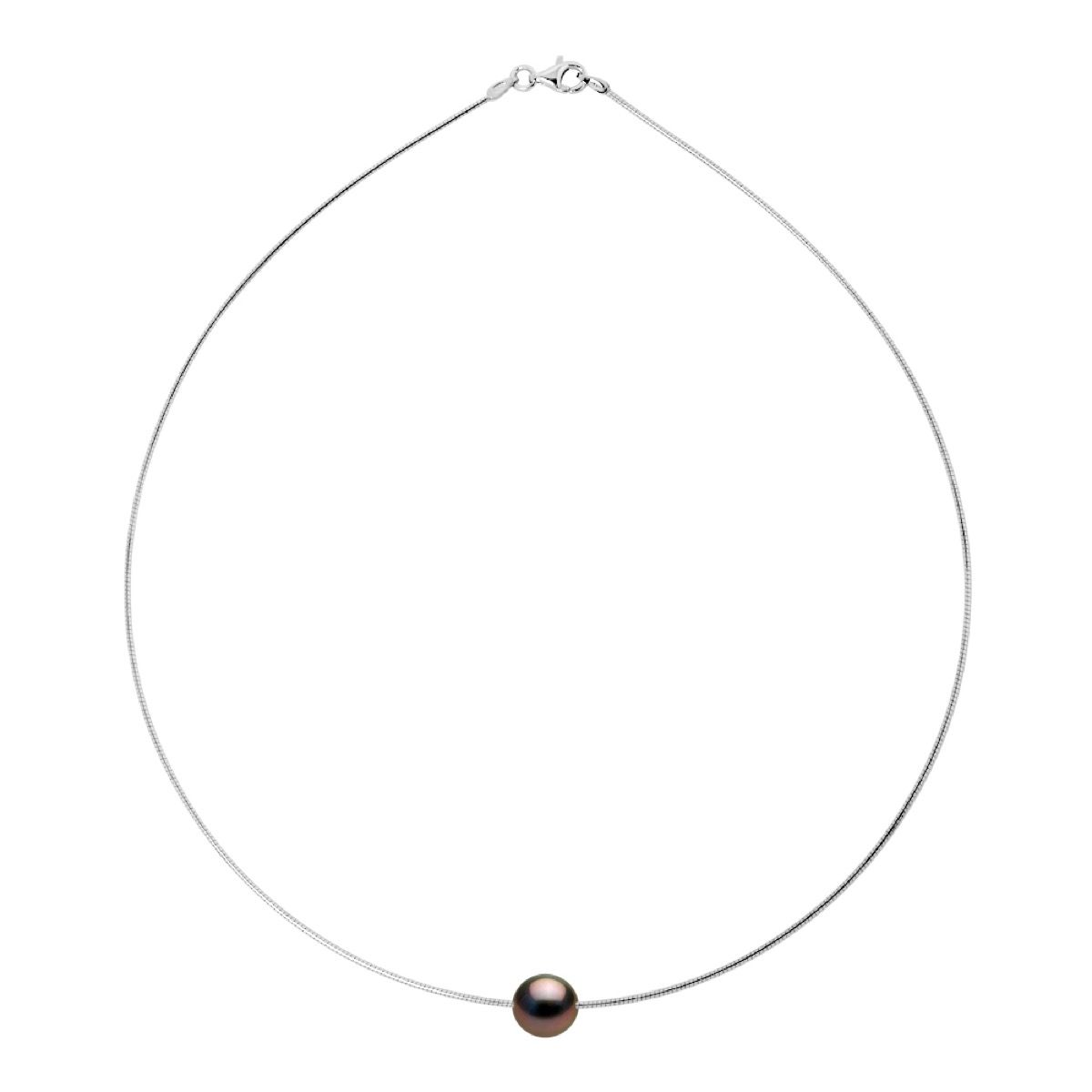 Tahitiperle Silber Omega Halskette