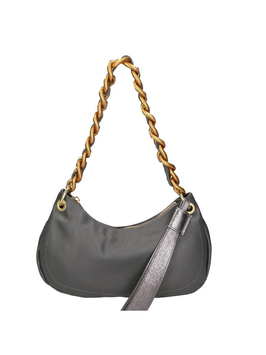 Nylon Schultertasche mit Kettenriemen
