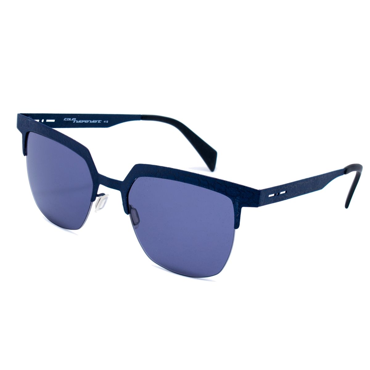 Geometrische Browline Sonnenbrille mit Metallrahmen
