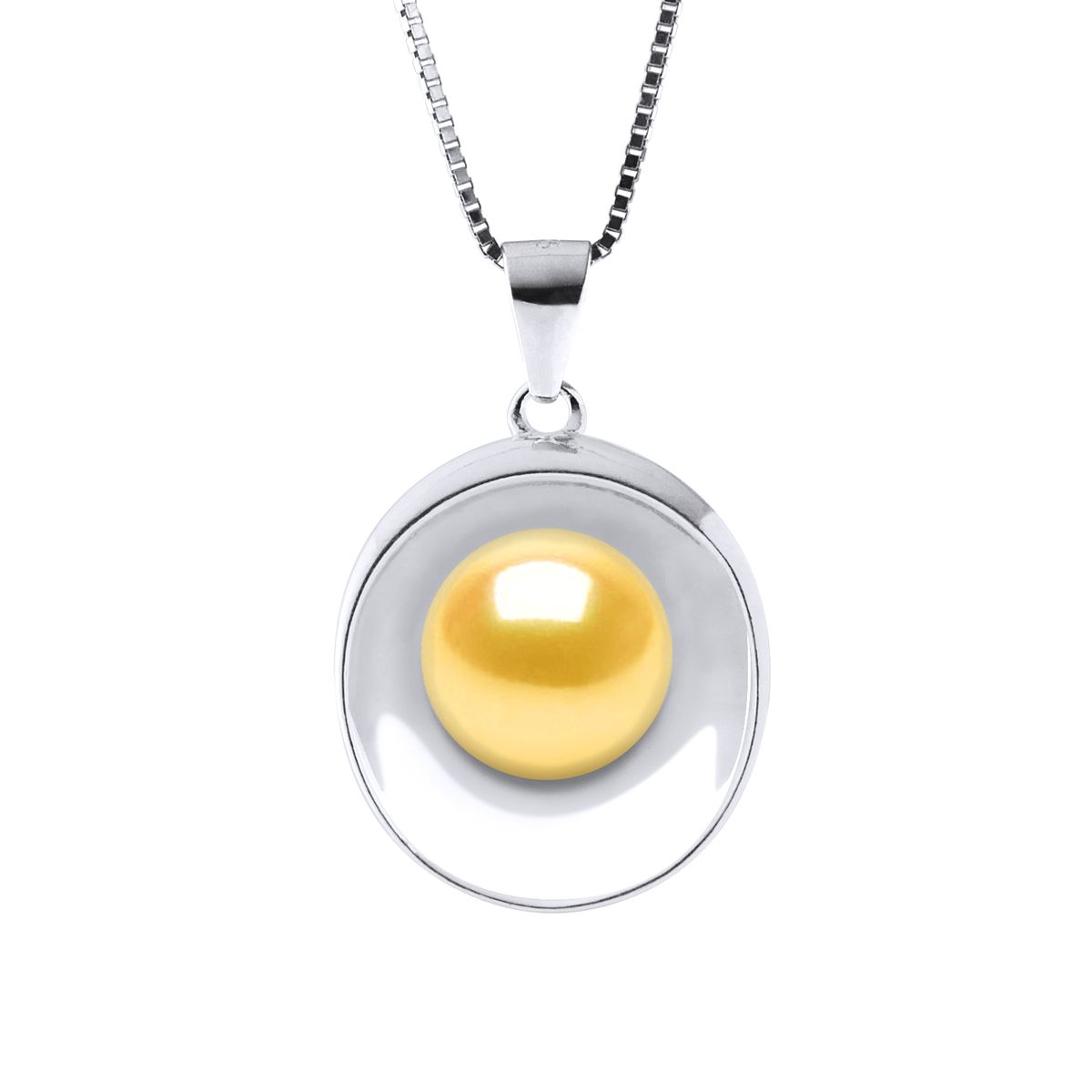 Goldene Süßwasserperlen-Halskette