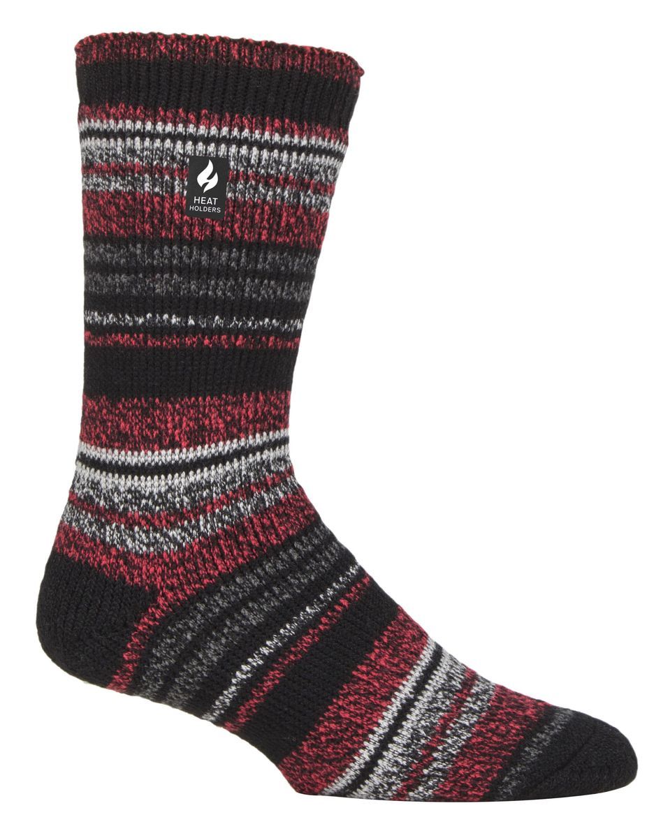 Heat Holders - Herren Extra Dicke Thermosocken für den Winter | Warme Flauschige Fleeceisolierte Socken | Geschenke für Männer - Schwarz (Bari)