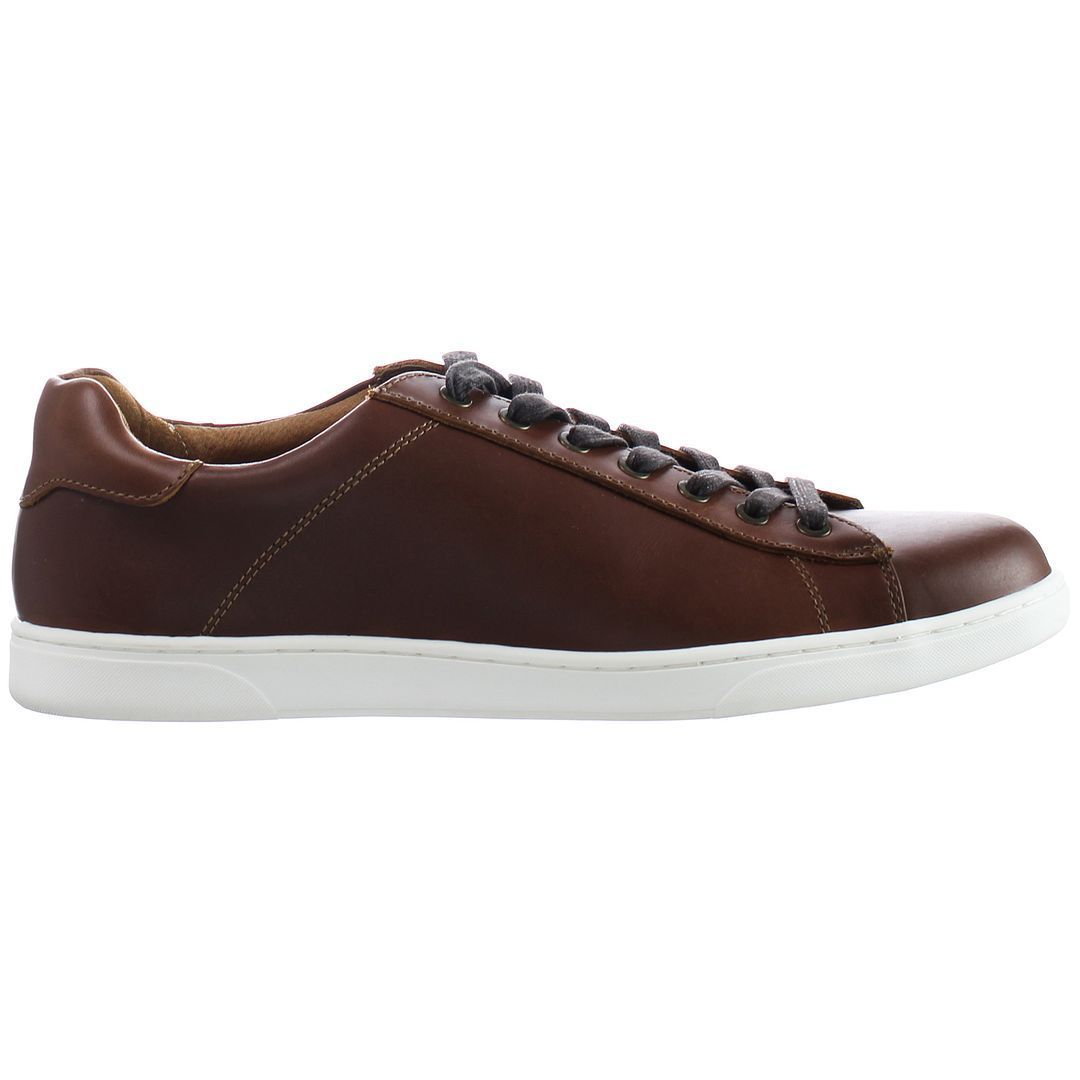 Brauner Leder-Freizeit-Trainer-Sneaker