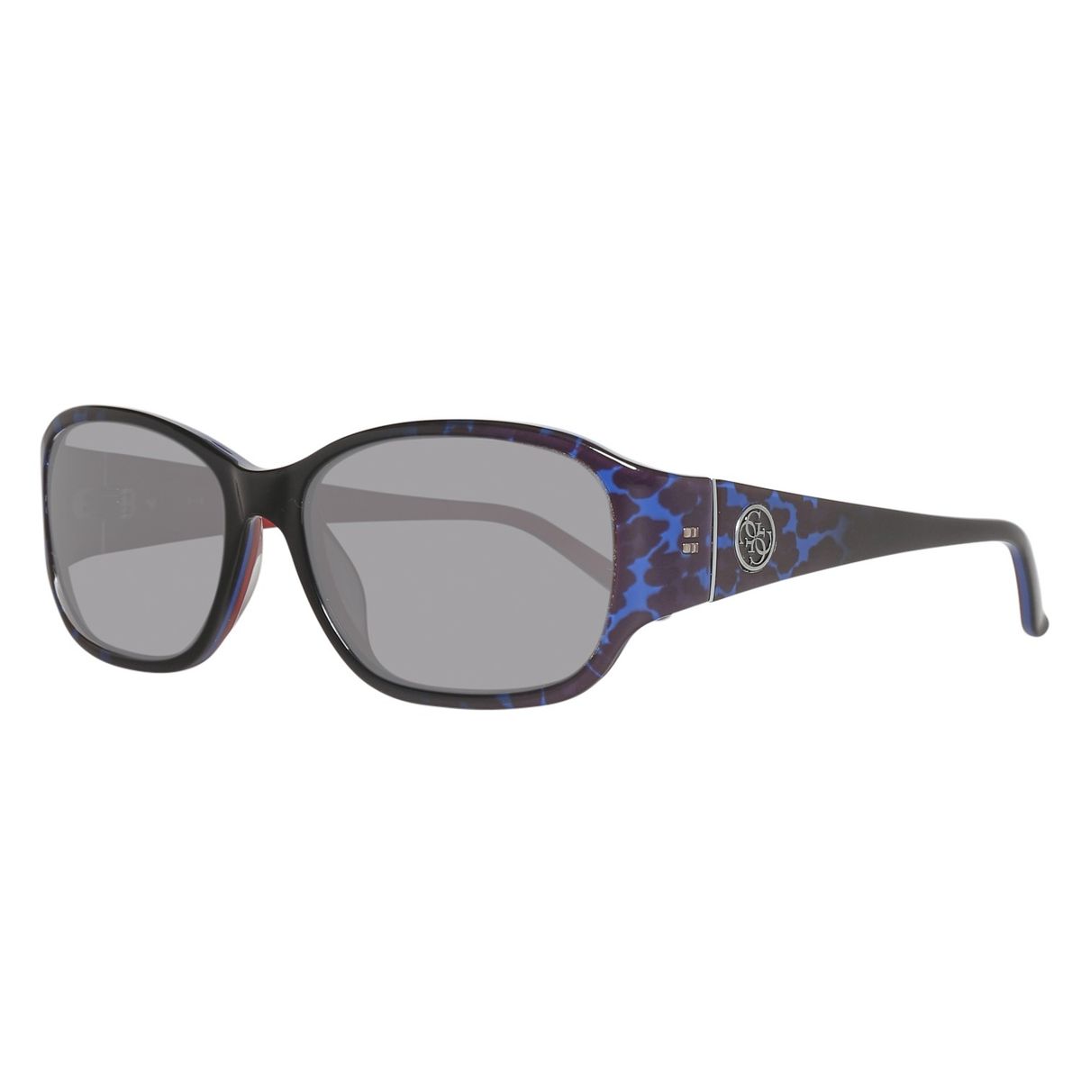 Sonnenbrille mit ovalem Rahmen und Print