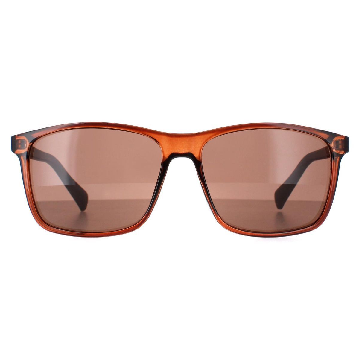 Rechteckige Sonnenbrille braune Gläser