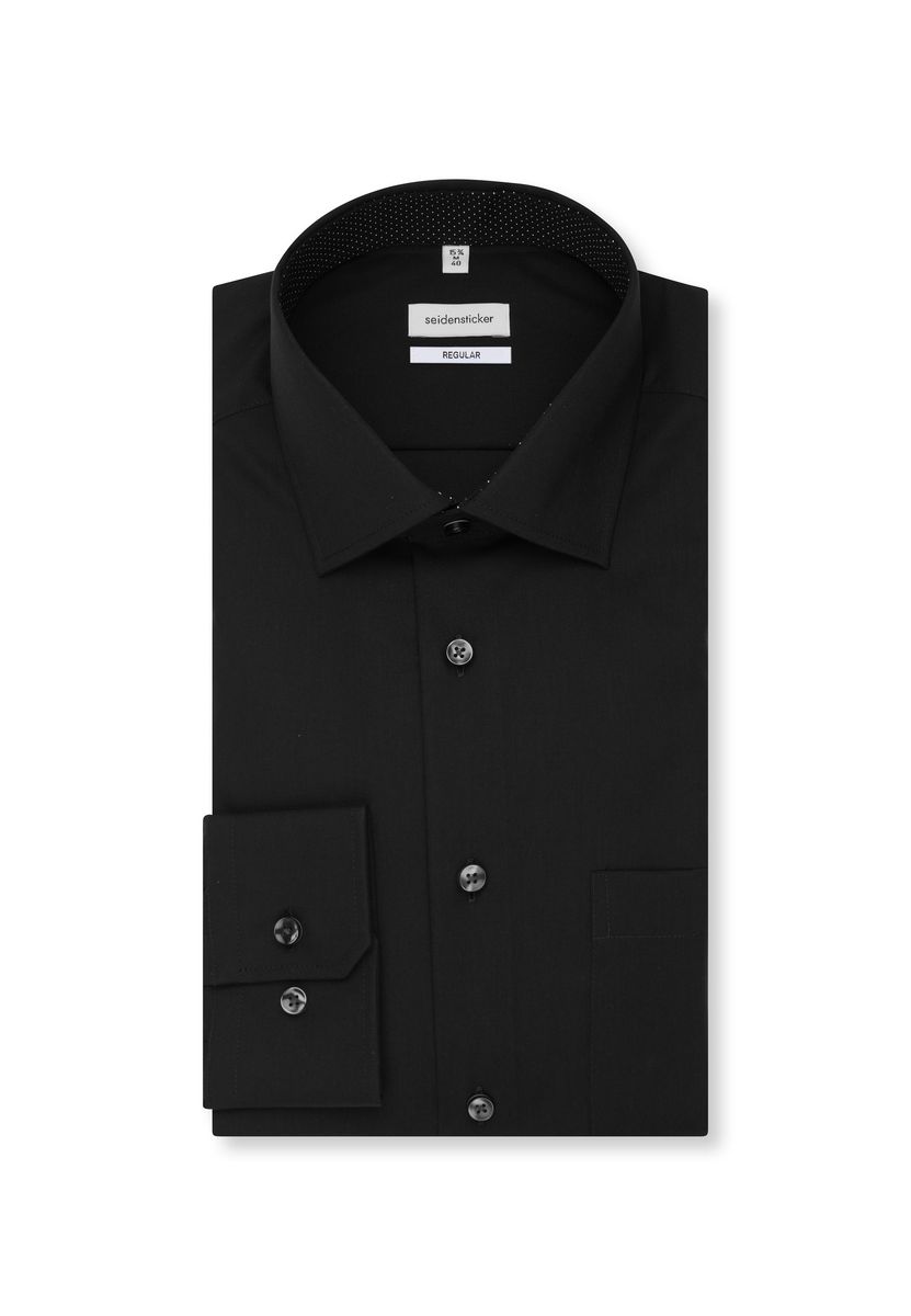 Schmales schwarzes Businesshemd