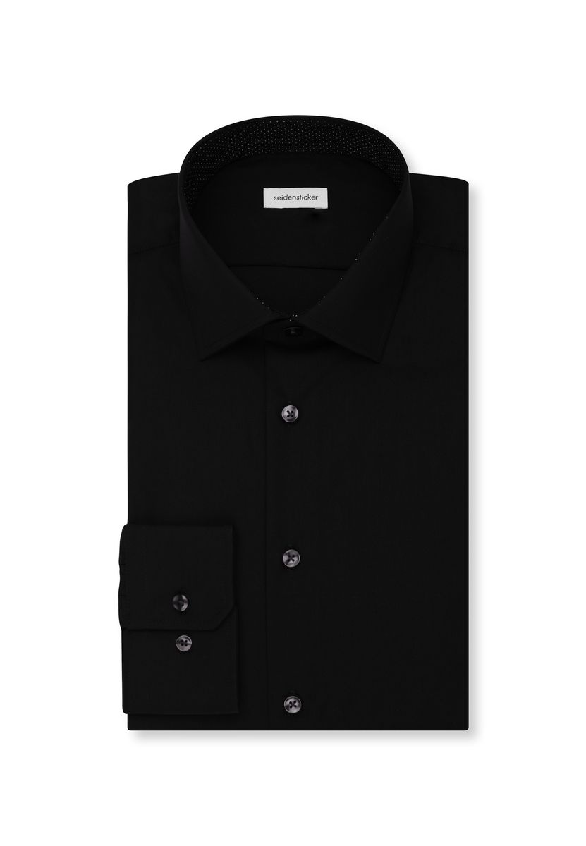 Schmales schwarzes Businesshemd