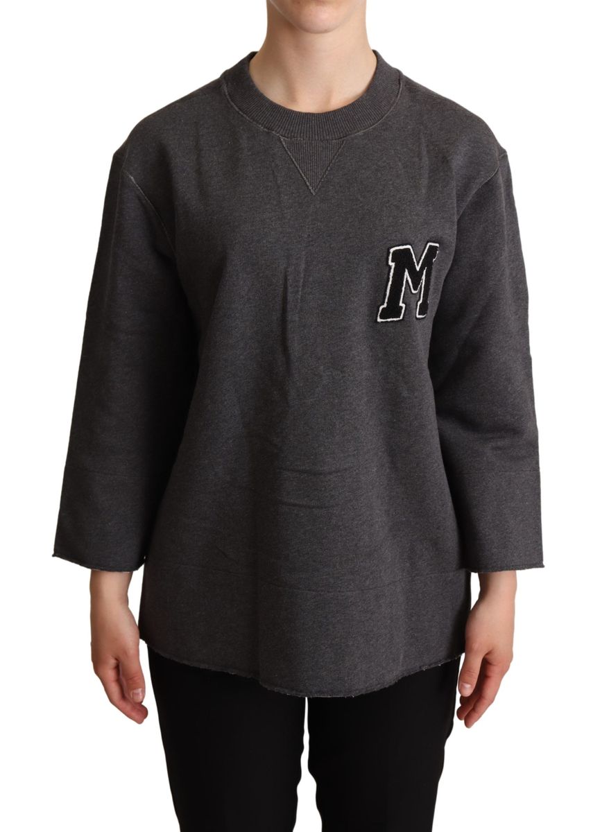 Dolce & Gabbana Grauer bestickter Pullover für Damen
