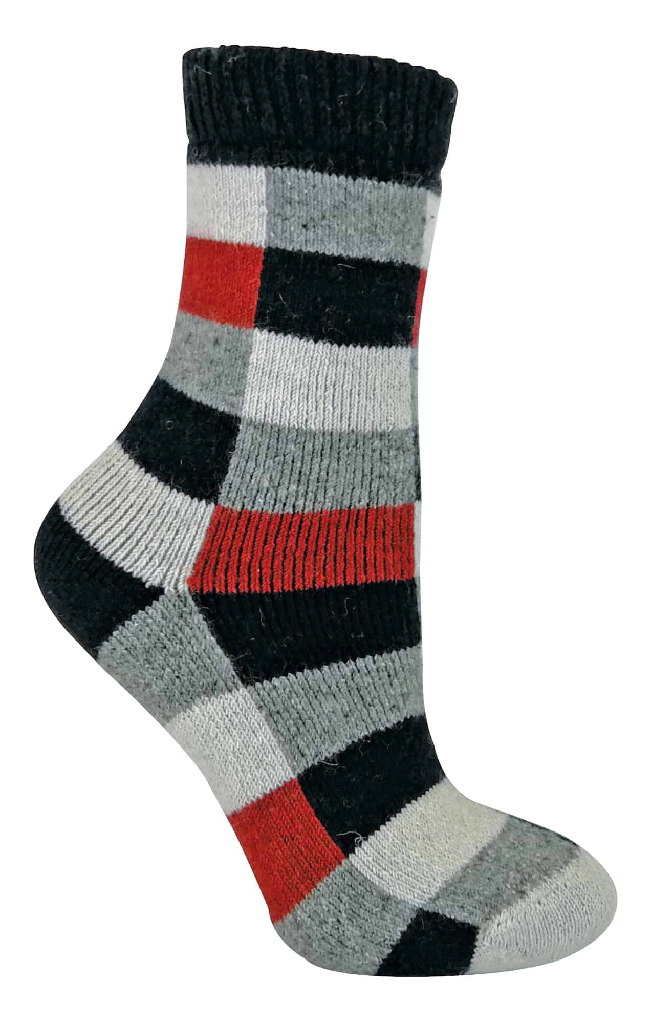 Karierte Socken aus Wollmischung