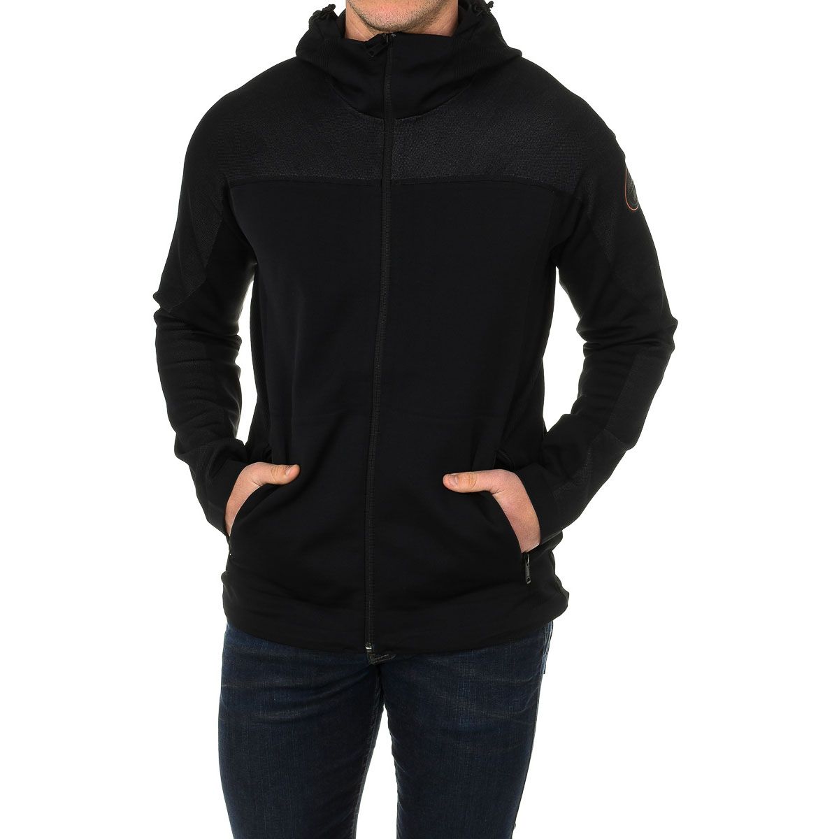 Herren-Kapuzenpullover mit Reißverschluss und Kordelzug