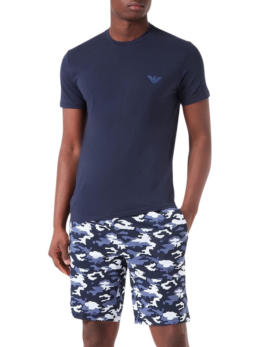 Herren Rundhals-T-Shirt und Shorts Set