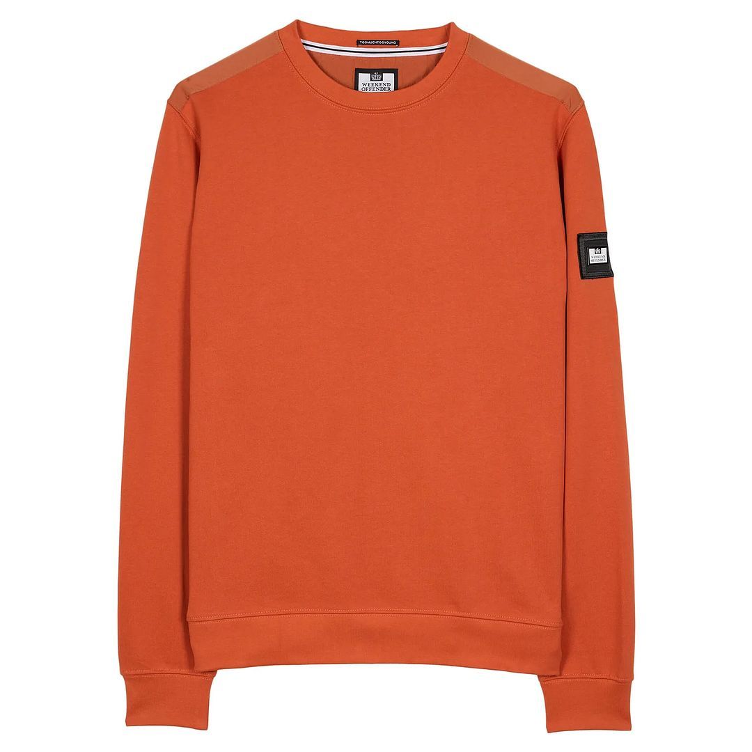 Herren Rundhals-Sweatshirt in Kupfer