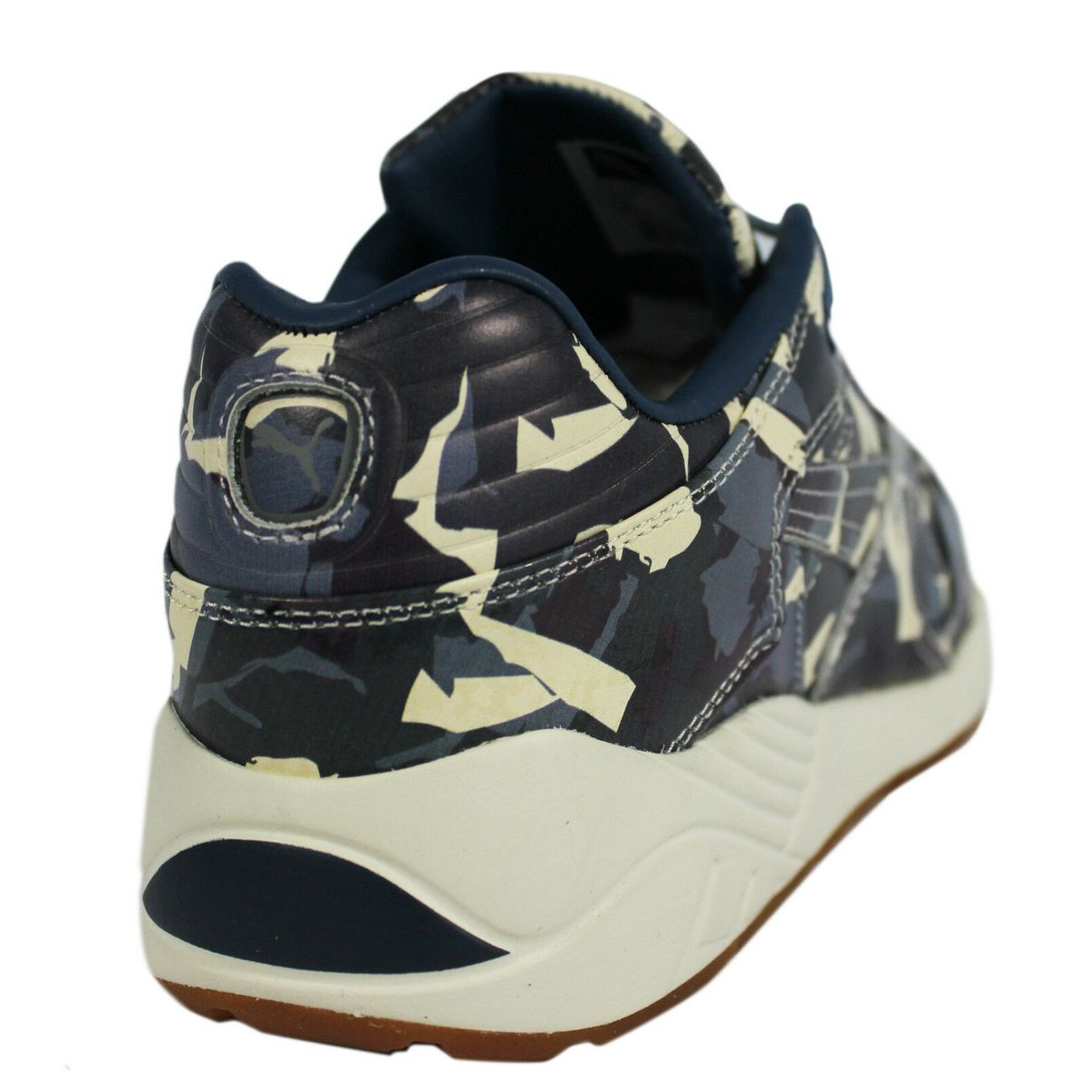 Leder-Sneaker mit Camouflage-Muster