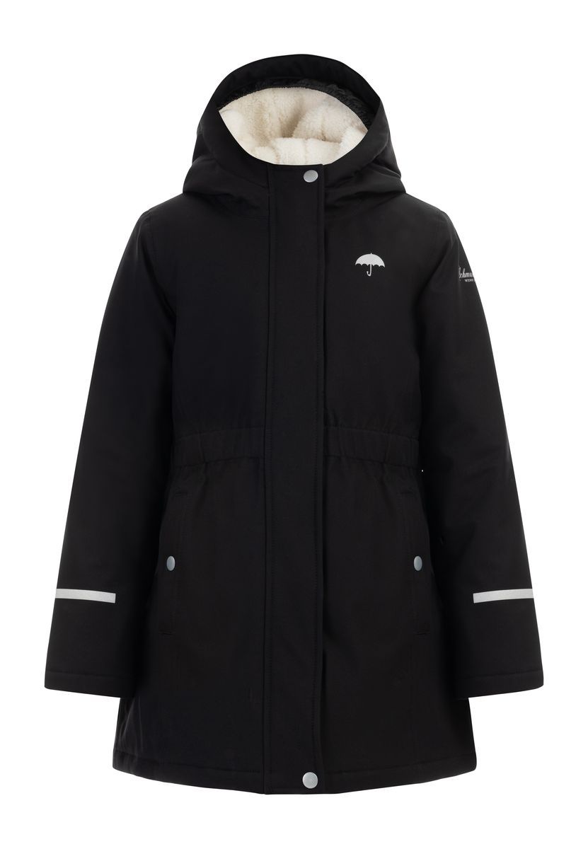 Schwarzer, wasserdichter Winterparka für Kinder