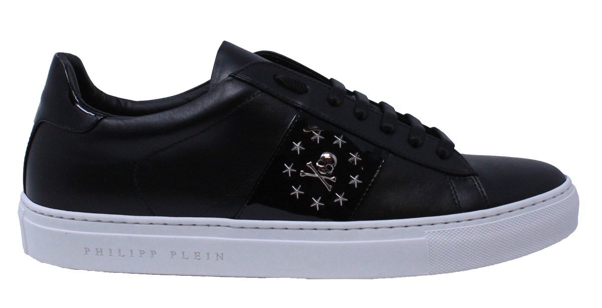 Edwo Leder Sneaker mit Schädelverzierung