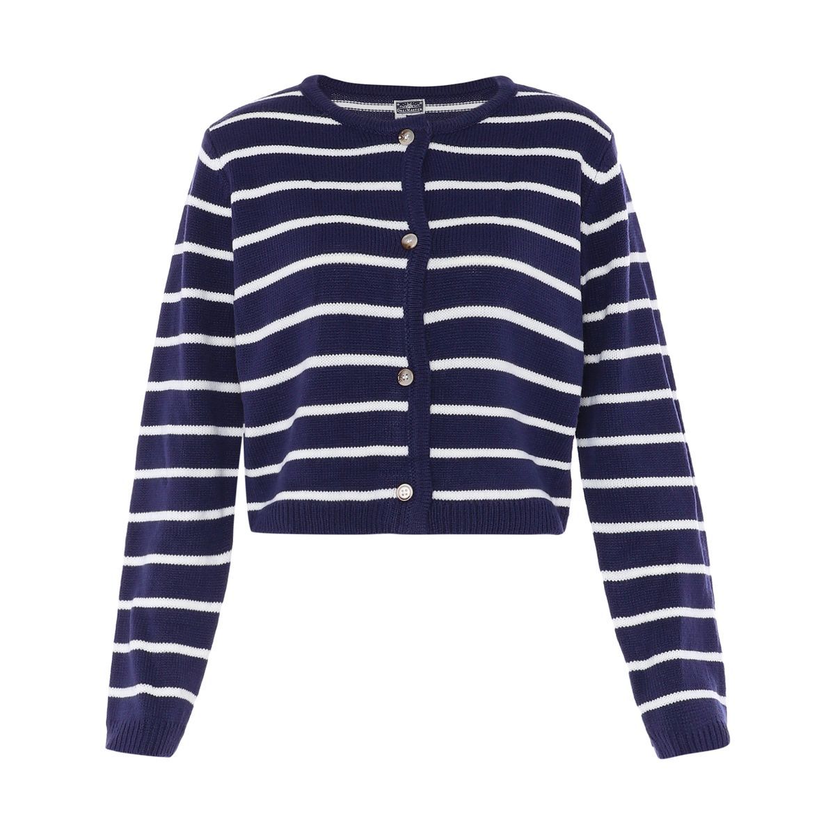 Gestreifte Strickjacke