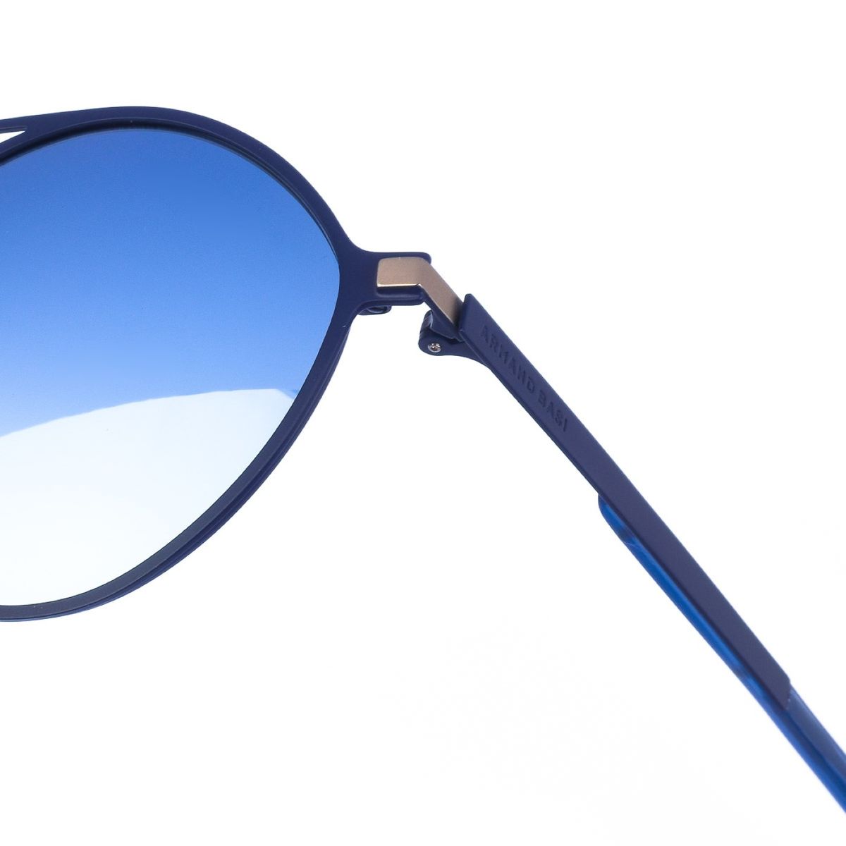 Geometrische Oval-Sonnenbrille mit Doppelsteg