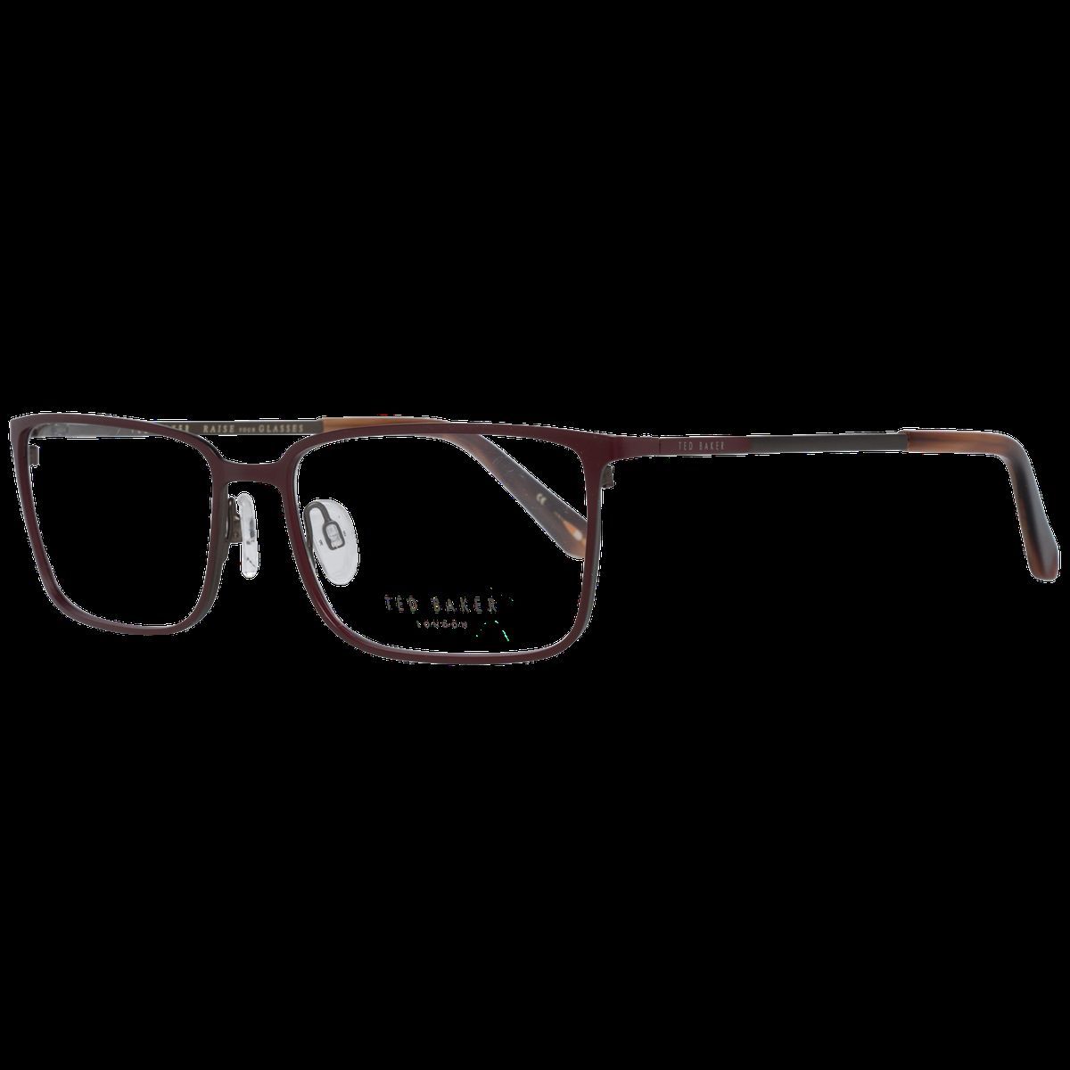 Burgunderfarbene rechteckige Brille mit Vollrand
