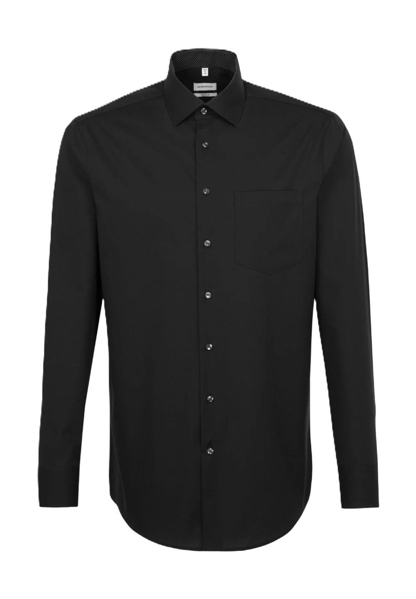 Klassisches schwarzes Langarmhemd