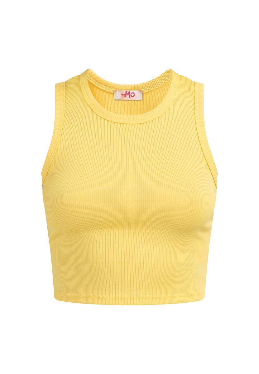 Geripptes Crop-Tanktop aus Strick
