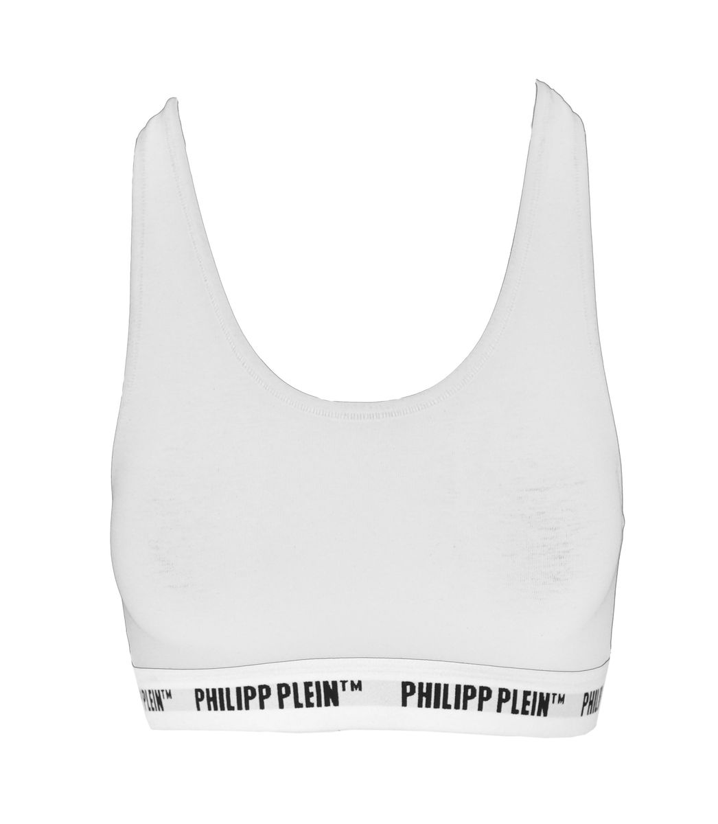 Weißes Stretch-Baumwoll-Bralette im Doppelpack