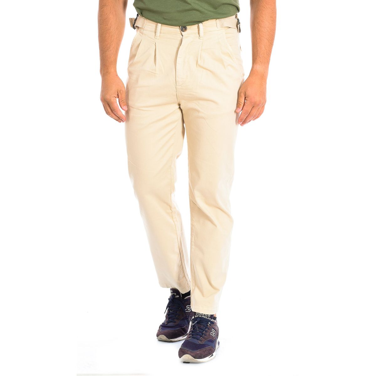 Herren Straight-Leg Beige Chinos
