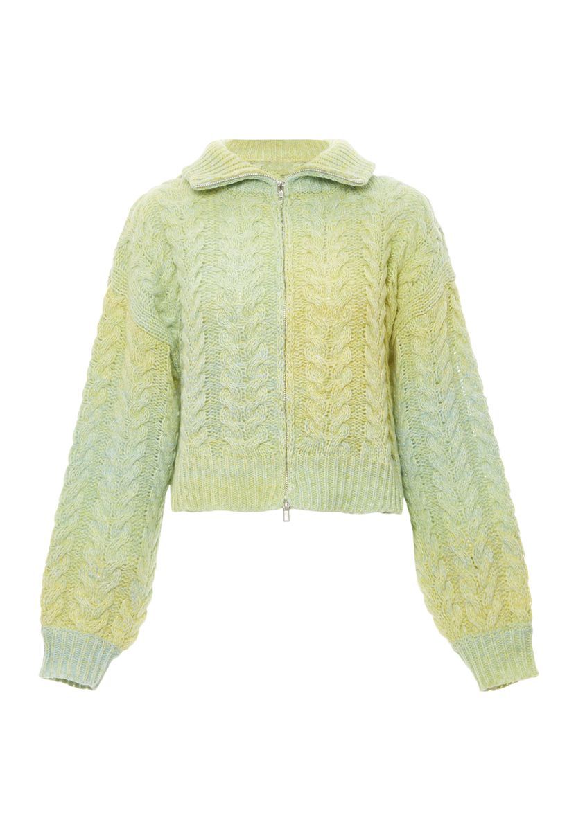 Mymo Strickjacke Damen LIMETTE MINZE