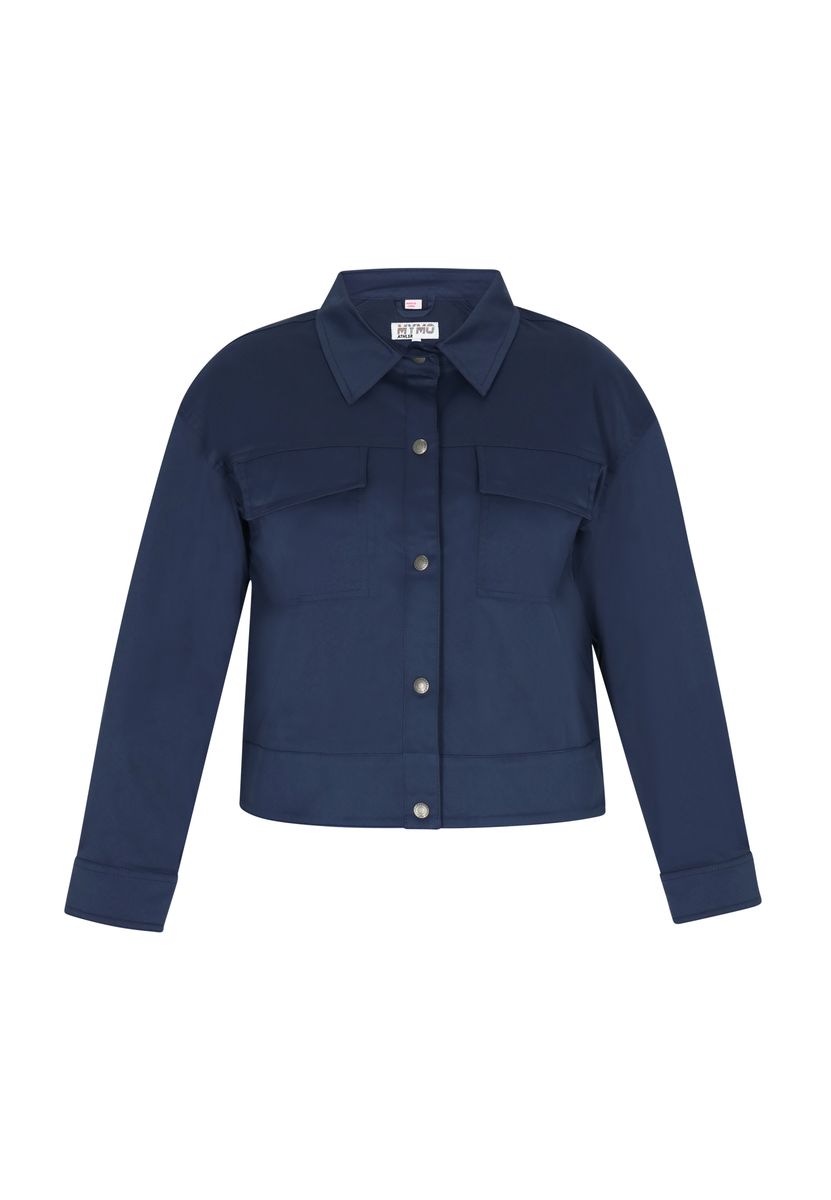 Marinefarbene Kurzjacke mit Taschen