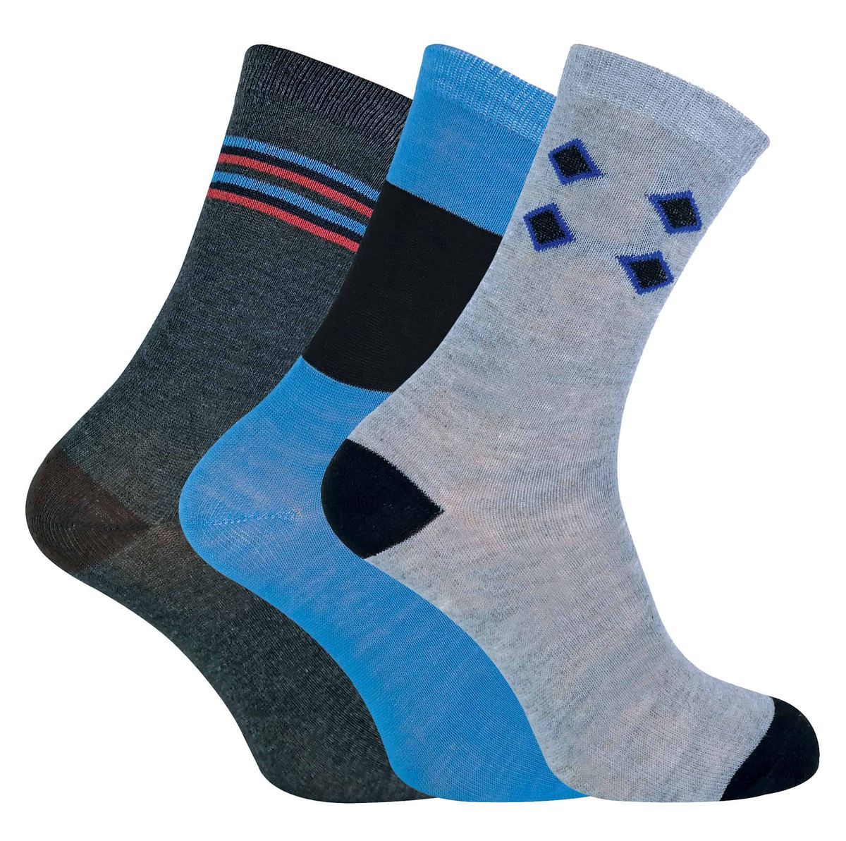 Herren Socken Set mit Baumwollmischung und Mustern