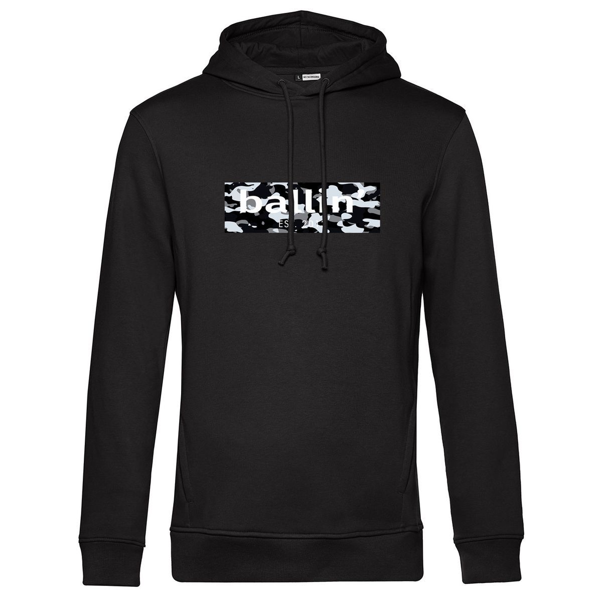 Grafik Hoodie mit Camouflage Block