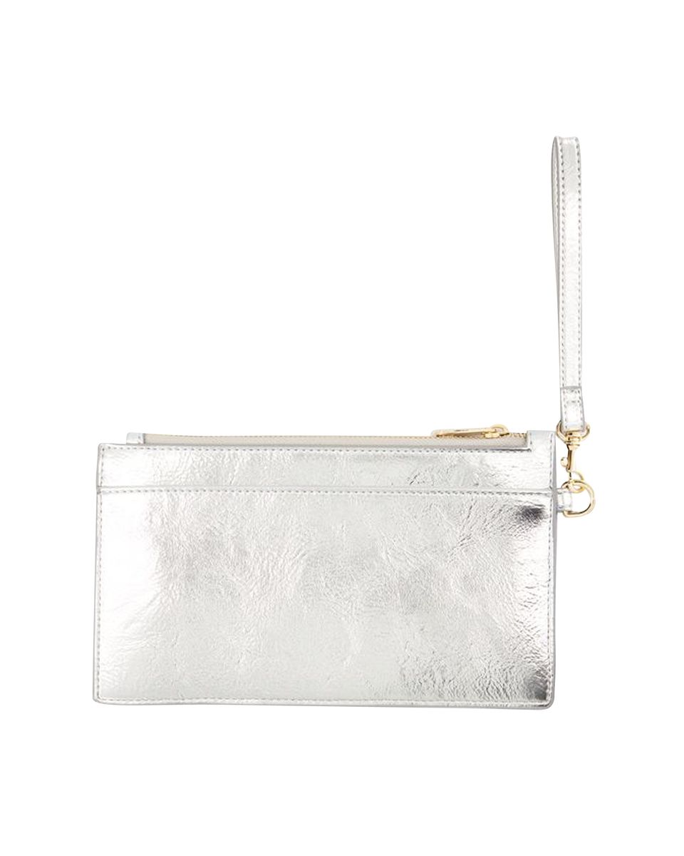 Market Metallic-Clutch mit Logo-Prägung