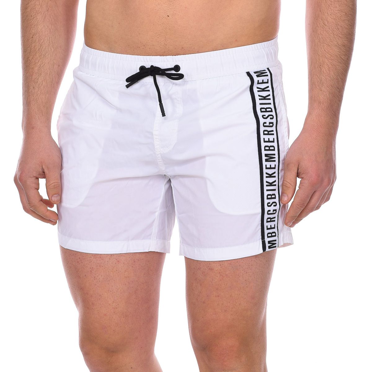 Herren Logo-Streifen Badeshorts