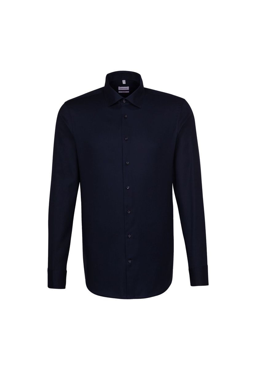 Klassisches marineblaues Businesshemd Langarm