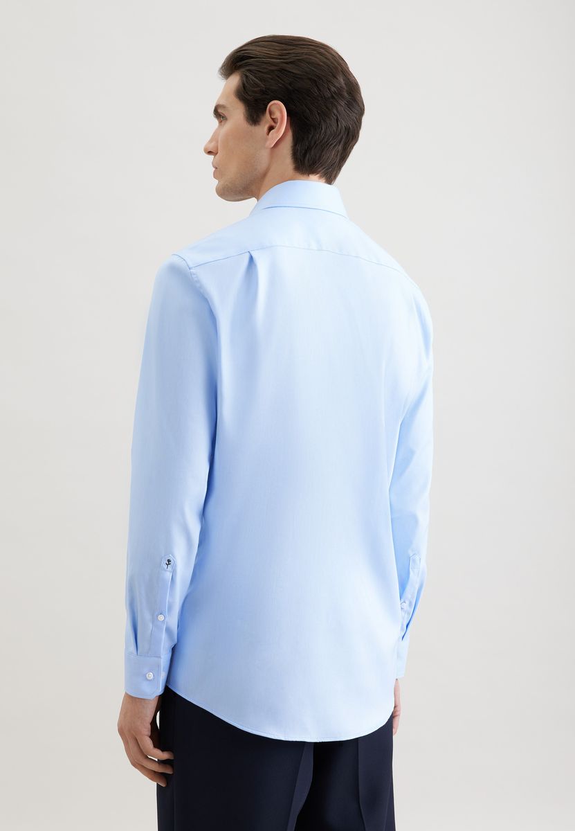 Klassisches marineblaues Businesshemd Langarm