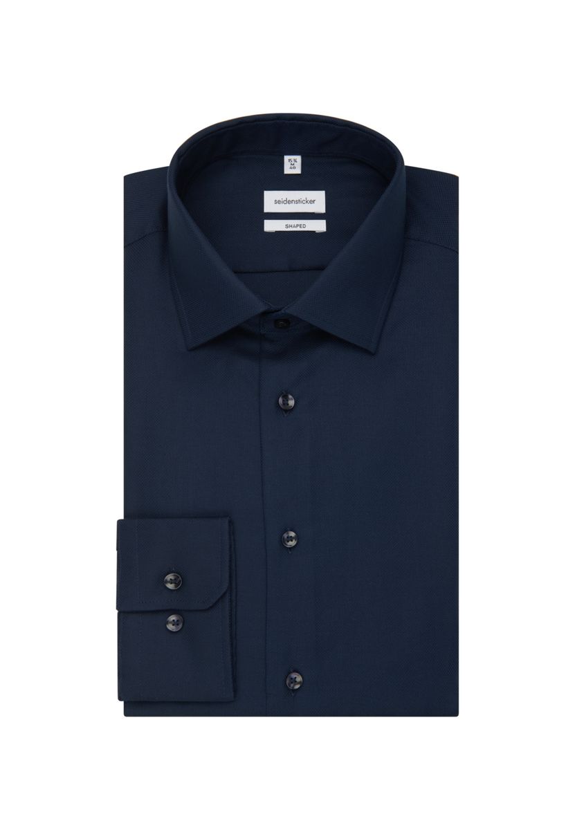 Klassisches marineblaues Businesshemd Langarm