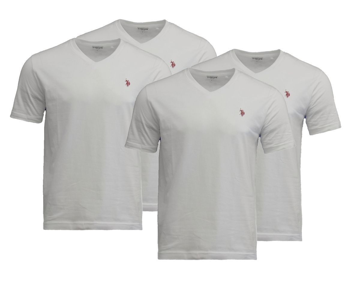 Klassisches weißes V-Ausschnitt T-Shirt Pack