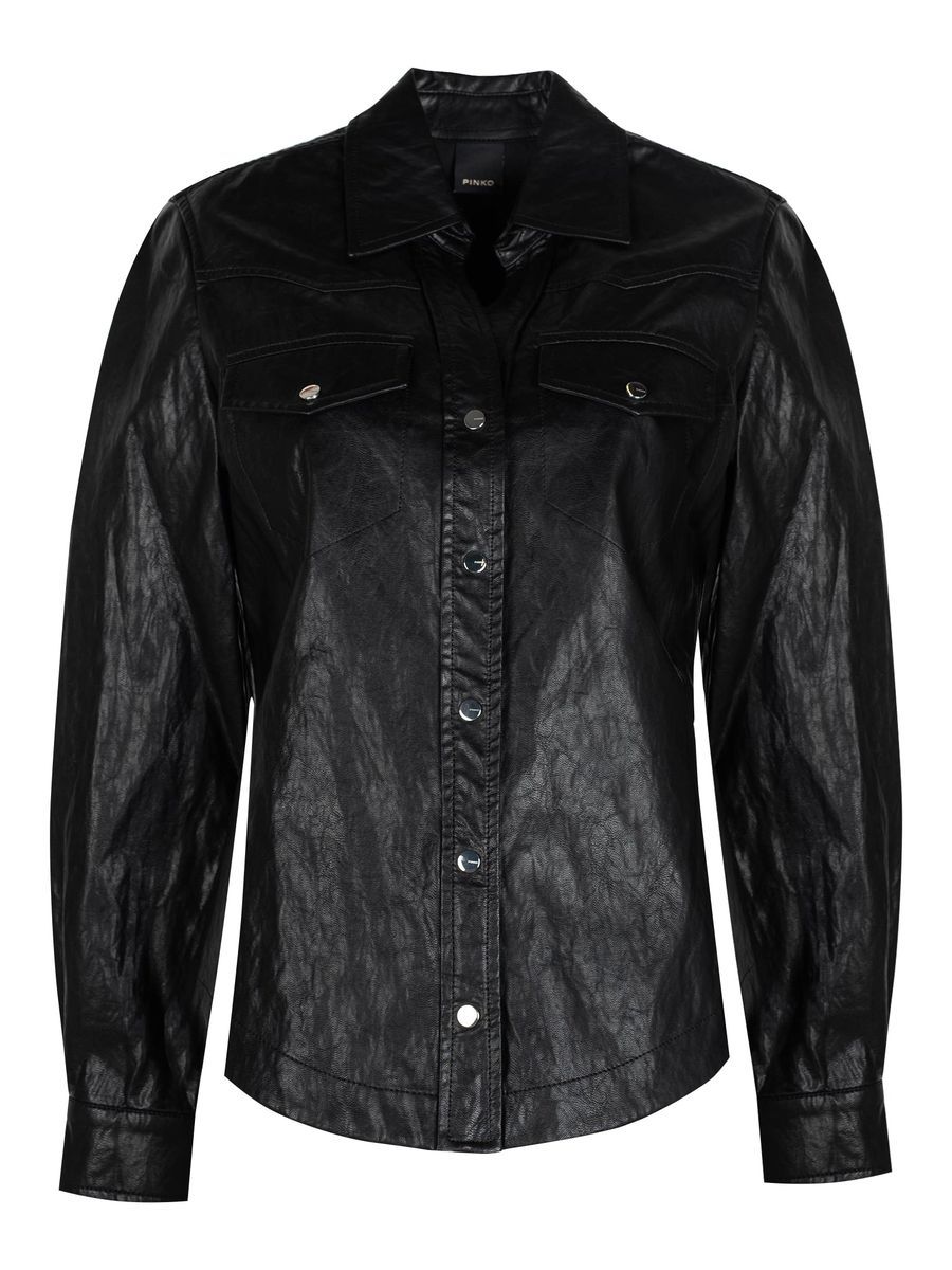 Elegantes Westernhemd aus Kunstleder