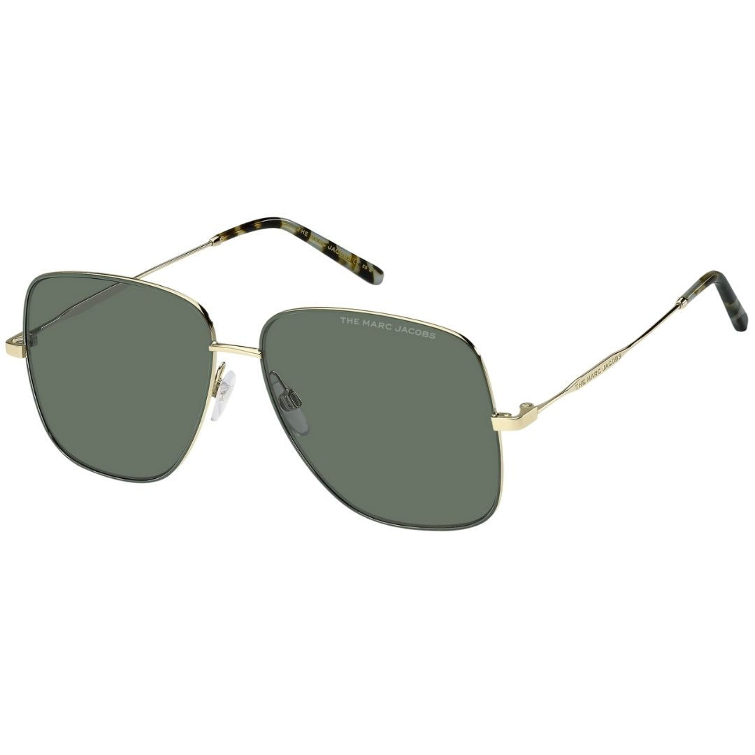 Quadratische Aviator-Sonnenbrille Goldfarbenes Metall